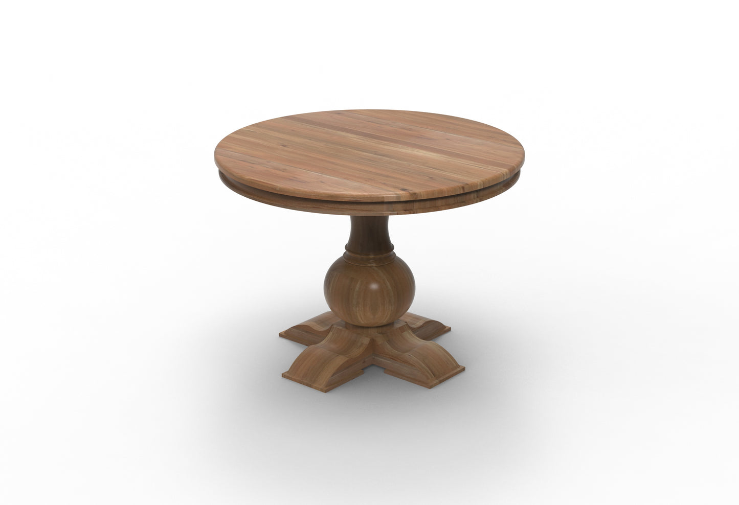 Weston 42" Acacia Round Dining Table - Natural + Gray