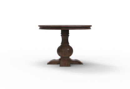 Weston 42" Acacia Round Dining Table - Natural + Smoke