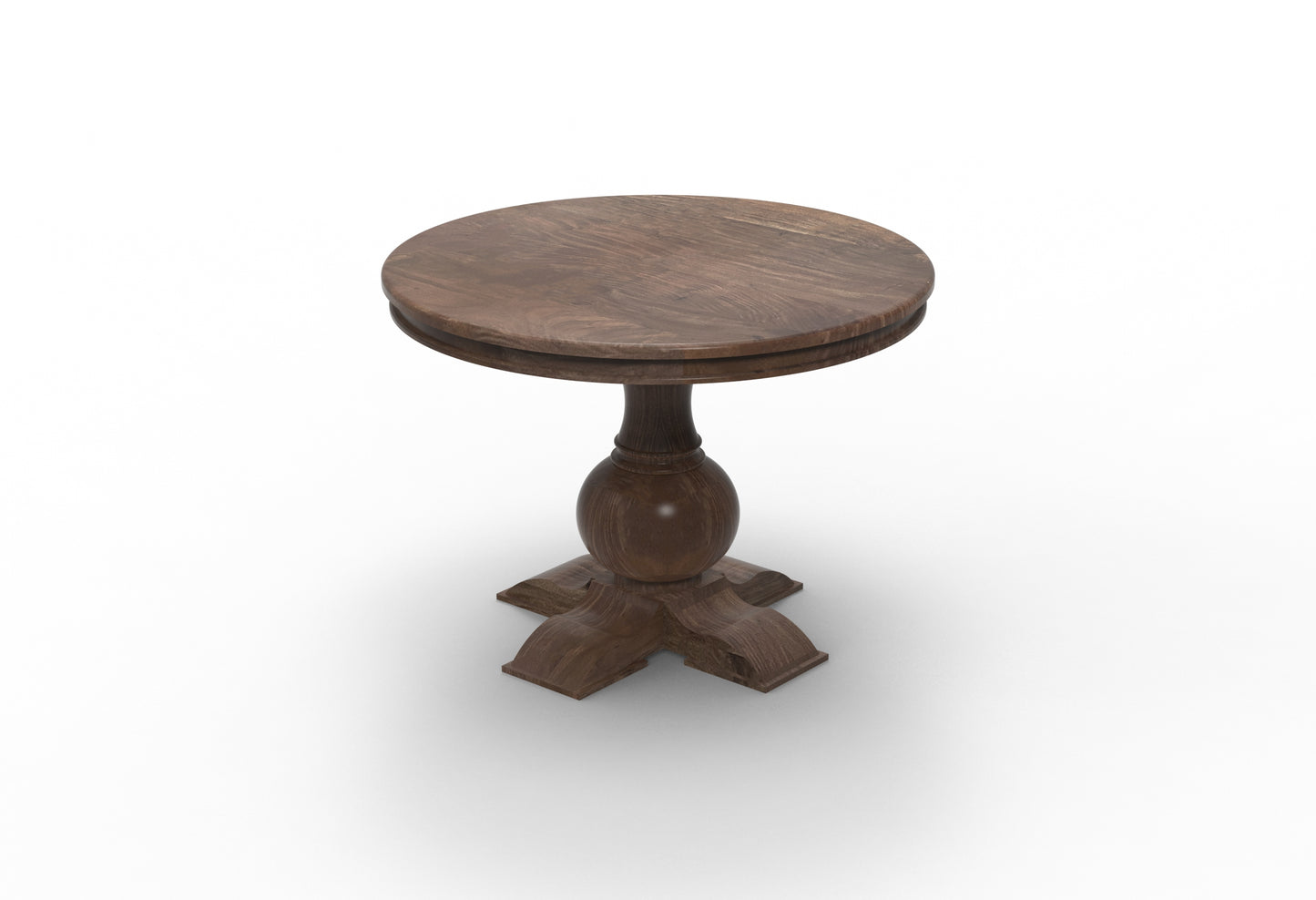 Weston 42" Acacia Round Dining Table - Natural + Smoke