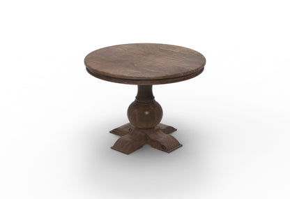 Weston 42" Acacia Round Dining Table - Natural + Smoke