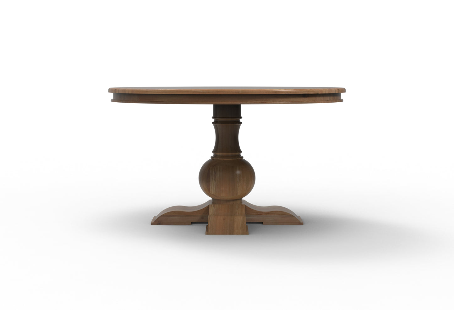 Weston 53" Acacia Round Dining Table - Natural + Gray