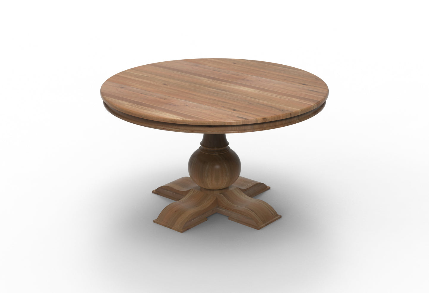 Weston 53" Acacia Round Dining Table - Natural + Gray