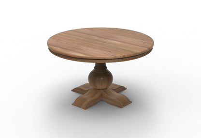 Weston 53" Acacia Round Dining Table - Natural + Gray