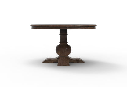 Weston 53" Acacia Round Dining Table - Natural + Smoke