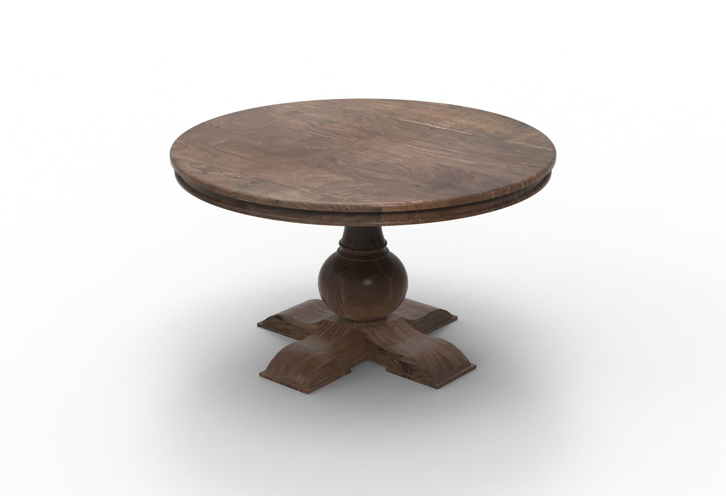 Weston 53" Acacia Round Dining Table - Natural + Smoke
