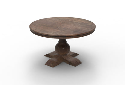 Weston 53" Acacia Round Dining Table - Natural + Smoke