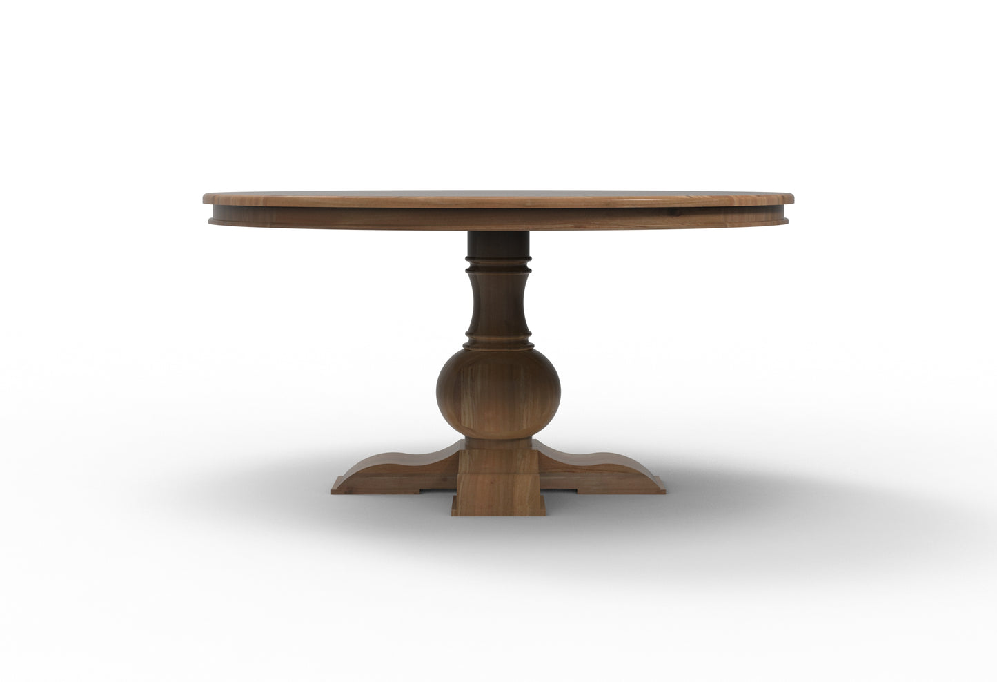 Weston 60" Acacia Round Dining Table - Natural + Gray