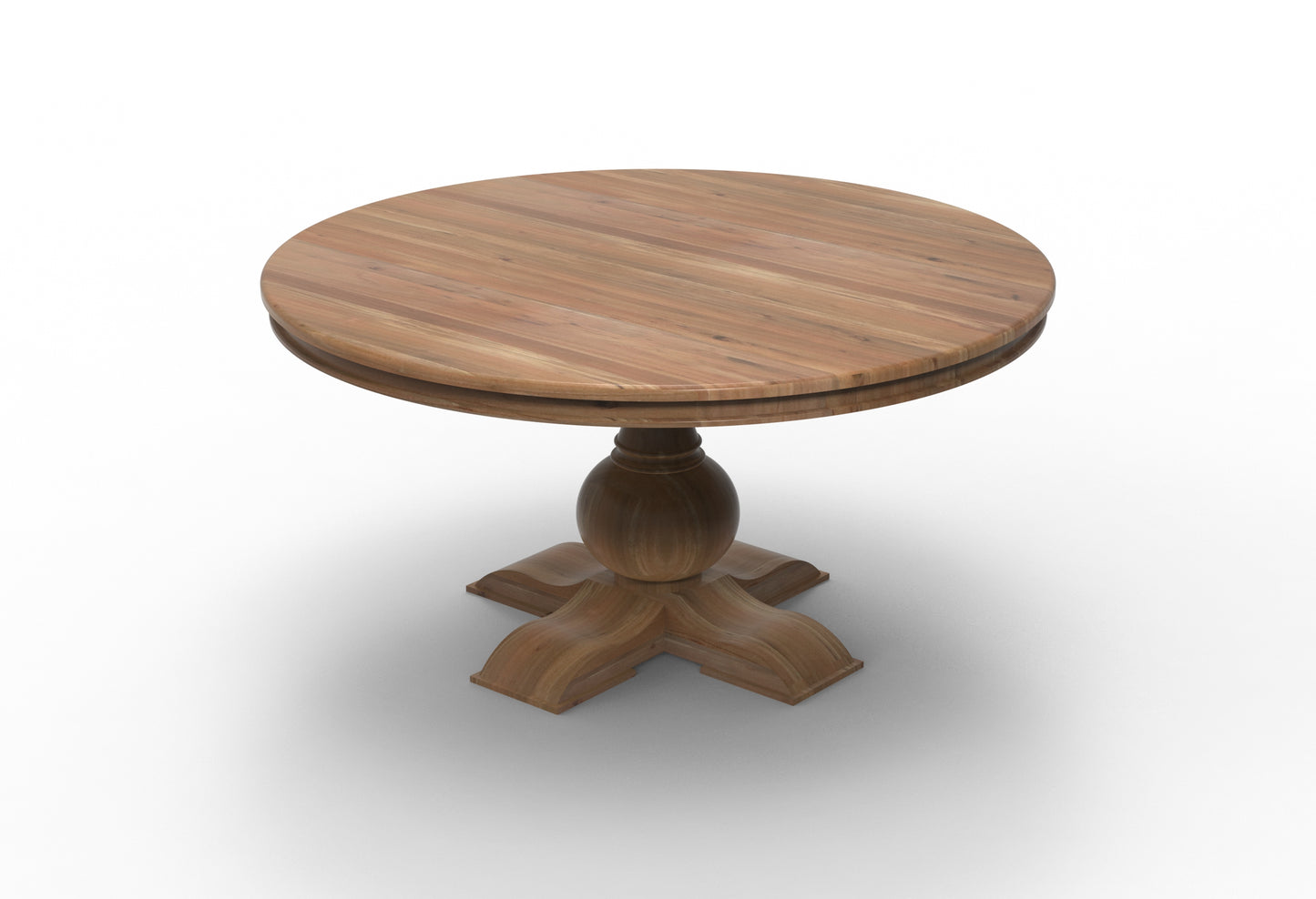 Weston 60" Acacia Round Dining Table - Natural + Gray