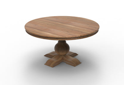 Weston 60" Acacia Round Dining Table - Natural + Gray