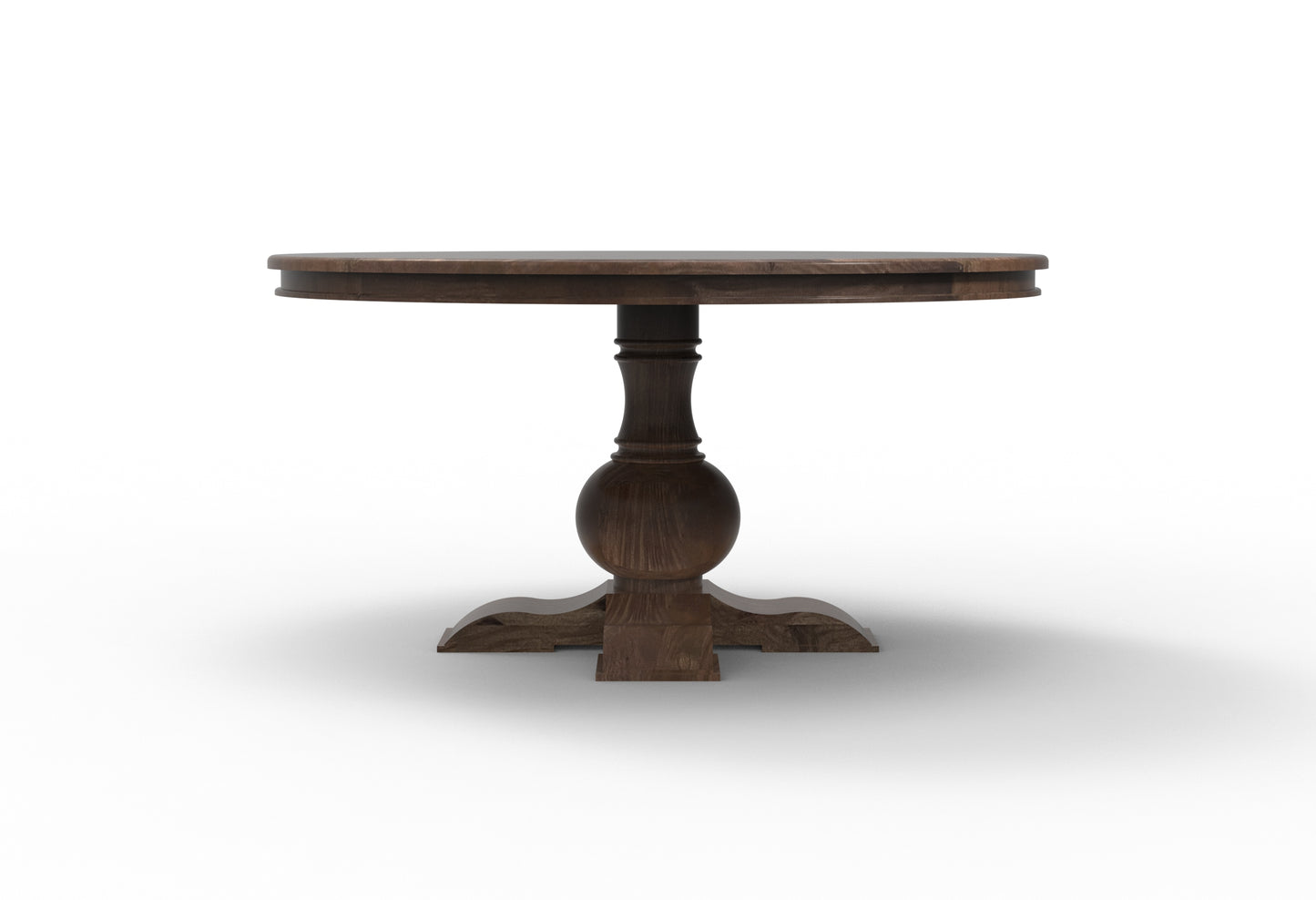 Weston 60" Acacia Round Dining Table - Natural + Smoke