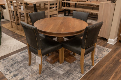 Weston 42" Acacia Round Dining Table - Natural + Gray