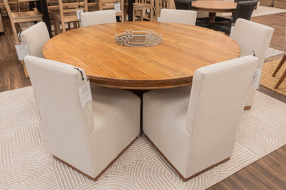 Weston 72" Acacia Round Dining Table - Natural