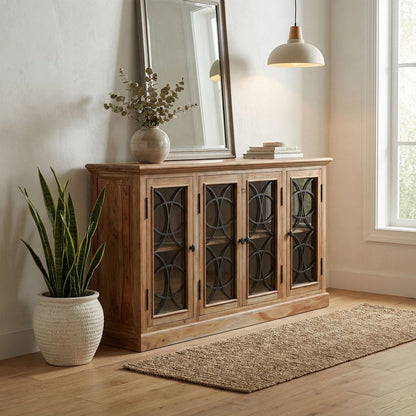 Wilhelm 76" 4 Door Sideboard - Natural