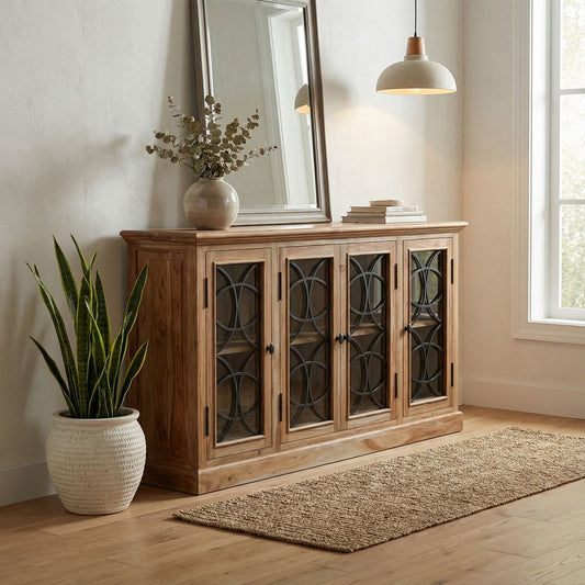 Wilhelm 76" 4 Door Sideboard - Natural