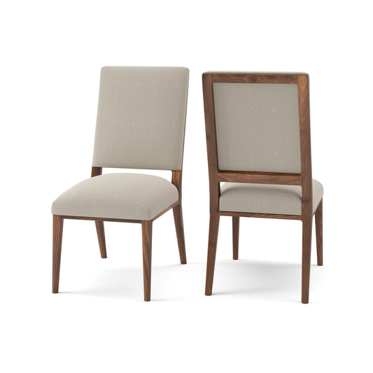 Willis Deconstructed Dining Chair -  Performance Ecru + Natural + Smoke