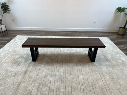 Maxwell 72" Acacia Dining Bench - Natural + Smoke