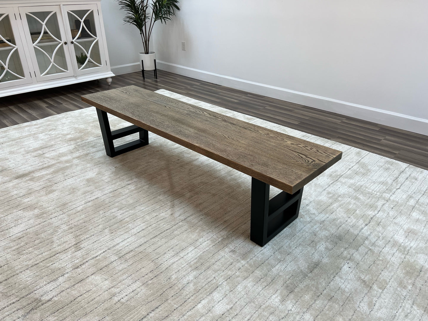 Wallace 72" Oak Dining Bench - Sandblasted Natural