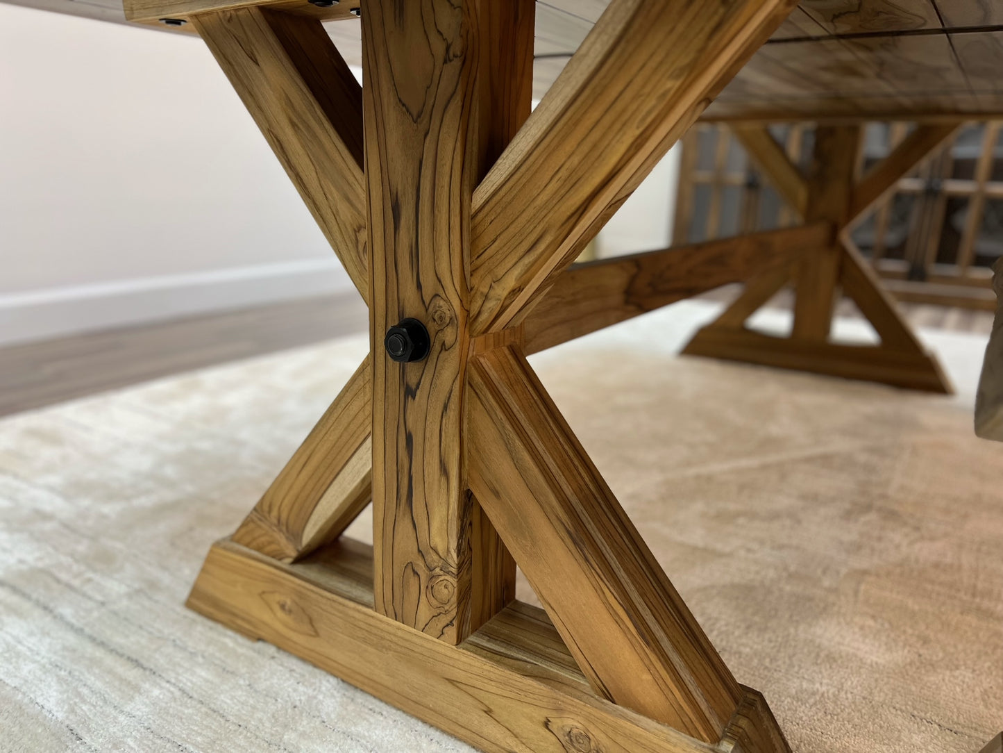 Bartholomew 96" Teak Live Edge Dining Table - Natural