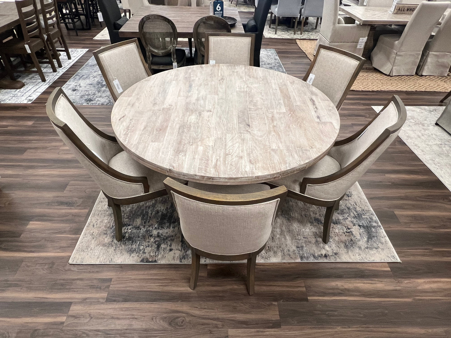 Drake 72" Round Dining Table - Sand Wash
