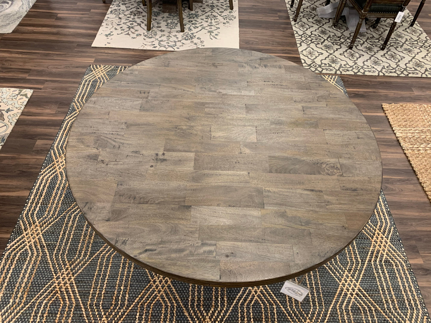 Sardis 60" Round Dining Table - Distressed Natural - Classic Carolina Home