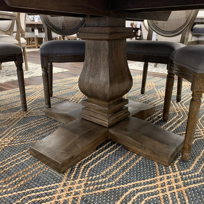 Sardis 60" Round Dining Table - Distressed Natural - Classic Carolina Home