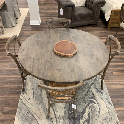 Sardis 53" Round Dining Table - Distressed Natural - Classic Carolina Home