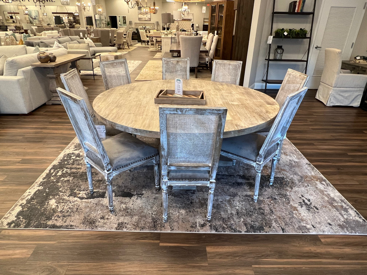 Drake 72" Round Dining Table - Sand Wash