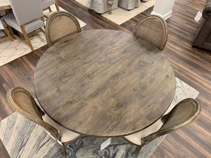Sardis 53" Round Dining Table - Distressed Natural - Classic Carolina Home