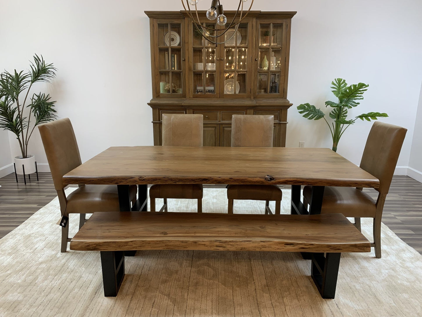 Malcolm Acacia 84" Live Edge Dining Table - Natural