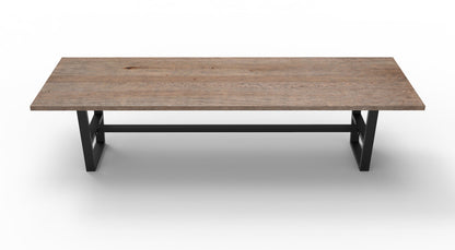 Wallace 120" Oak Dining Table - Sandblasted Natural